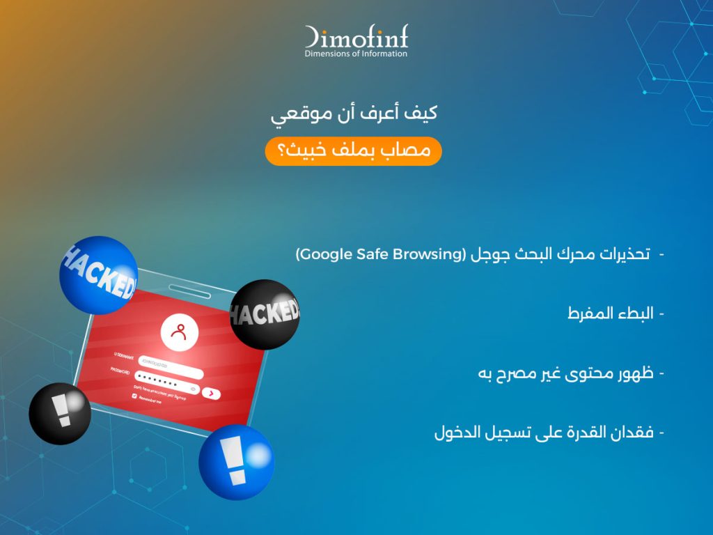 كيف أعرف أن موقعي مصاب بملف خبيث؟