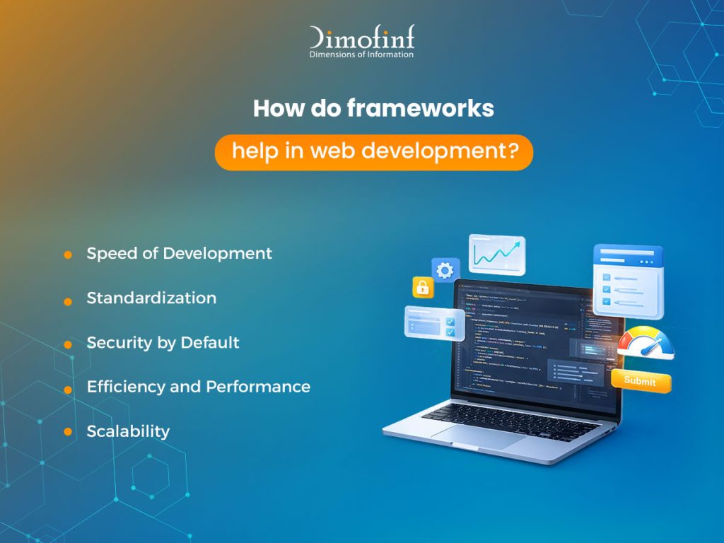 How do frameworks help in web development?